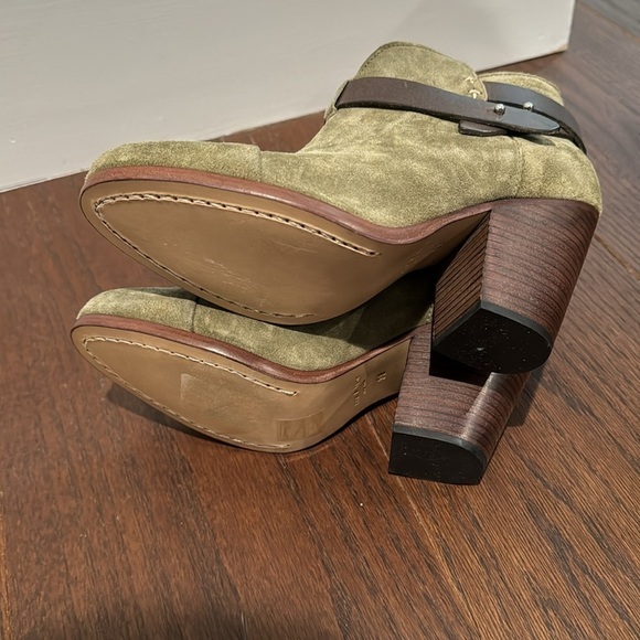 Rag & Bone Women’s Olive Green And Brown Suede Harrow Boots Size 38/8 - Picture 5 of 6